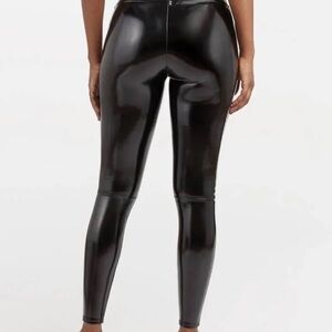 SPANX Shiny Black Leggings. Super versatile &  sexy. Size M